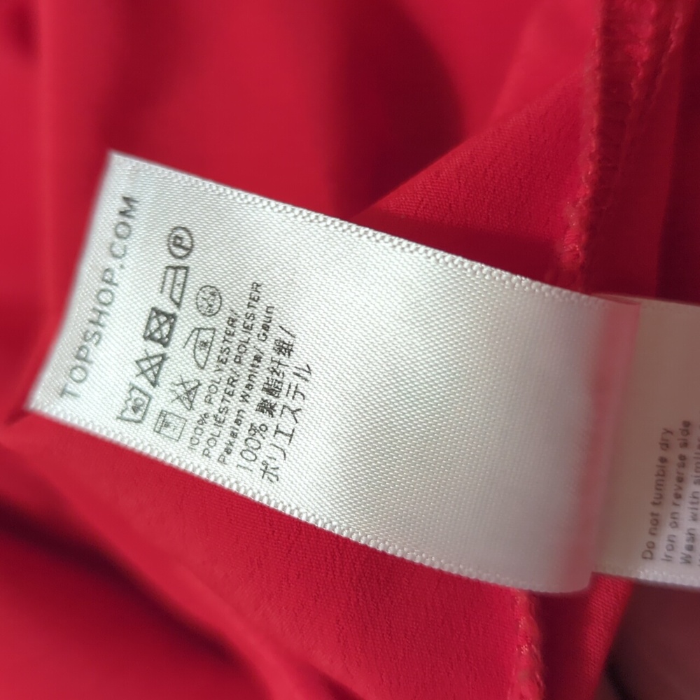🌹 Topshop Red Sweet Heart Maxi Dress Sleeveless, Button Down - Picture 8 of 12